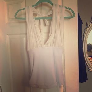 Sexy white halter top